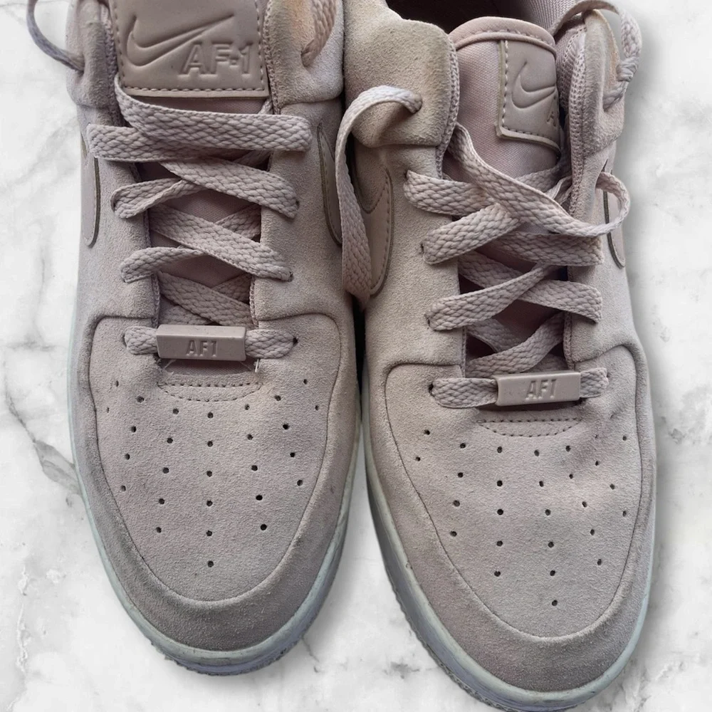 📍LAST💲✈︎NIKE AF1 Women's Pink low dunk suede leather Platform Sneakers size 10 - Picture 5 of 13